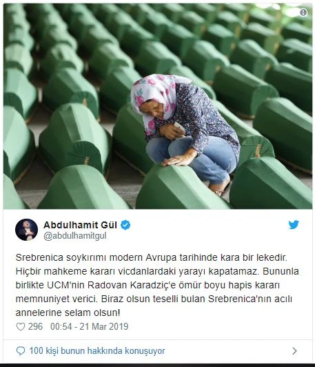 Adalet Bakanı Gül'den 'Karadzic' mesajı